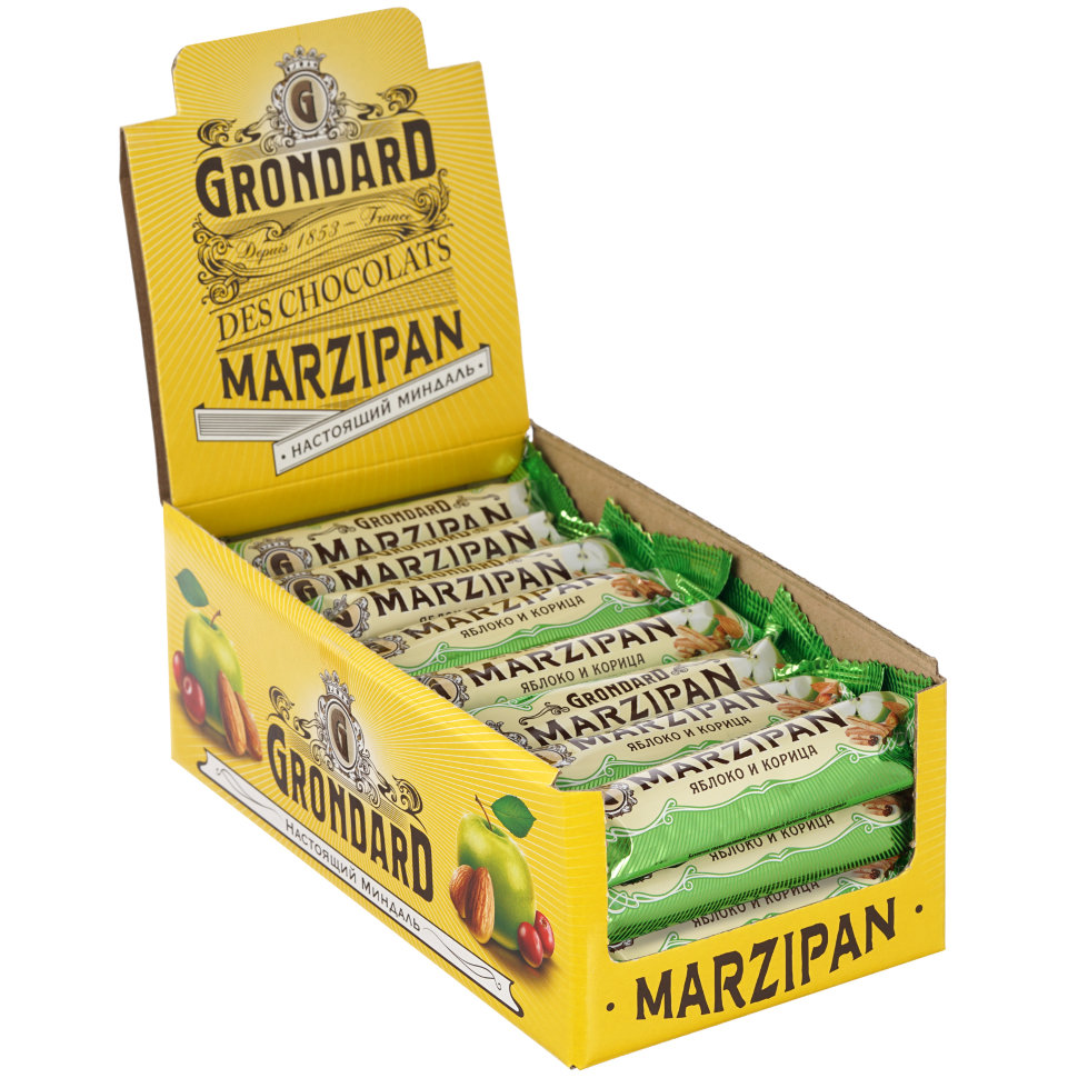  TM Grondard     (9388) Батончики глазированные Марципановые Яблоко-Корица, (24шт по 50г)     в Ростове-на-Дону