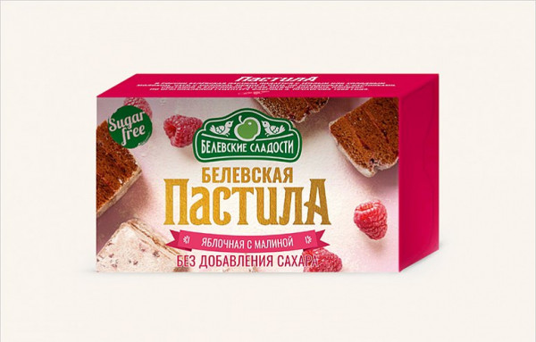 №2 Пастила  200г диетическая с МАЛИНОЙ, НОВЫЙ ФОРМАТ (4*50г)   в Ростове-на-Дону