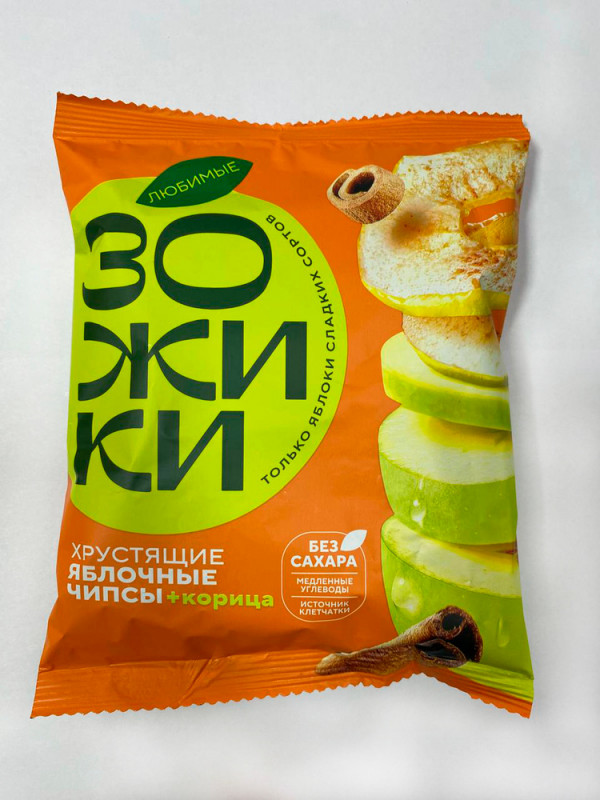 №1 Зожики Яблочные+корица чипсы, 25г  в Ростове-на-Дону
