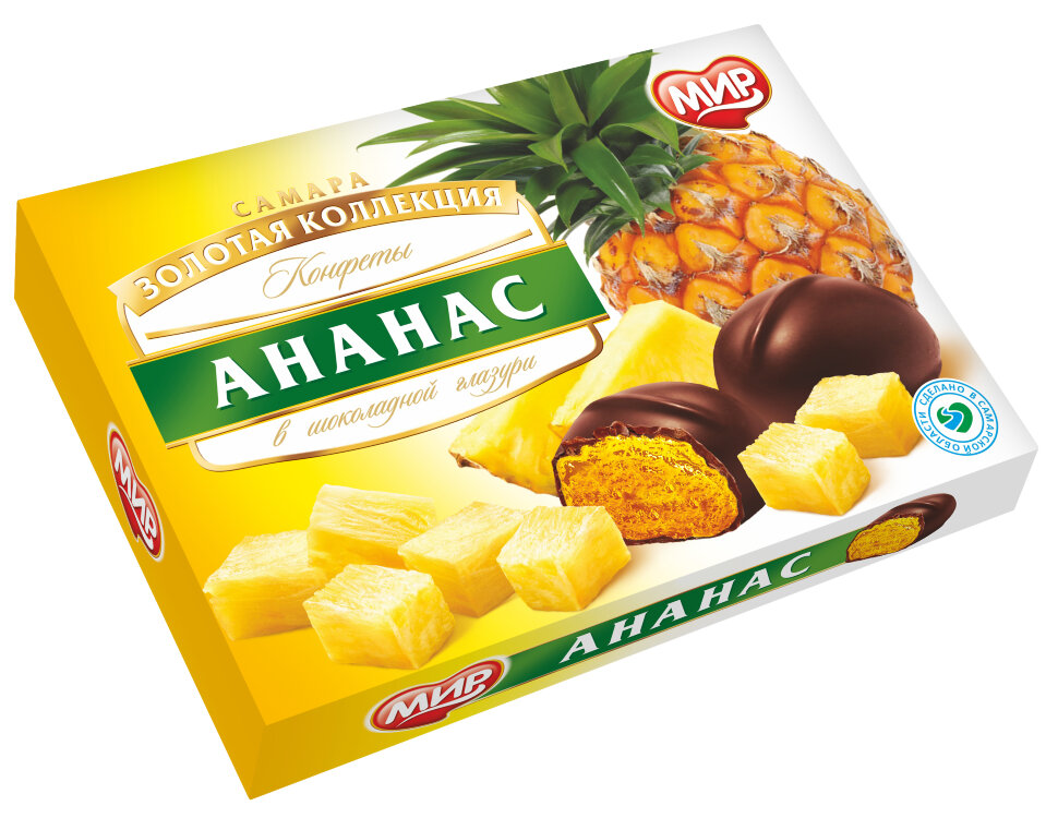  КФ МИР Ананас в шоколадной глазури 160г в Ростове-на-Дону