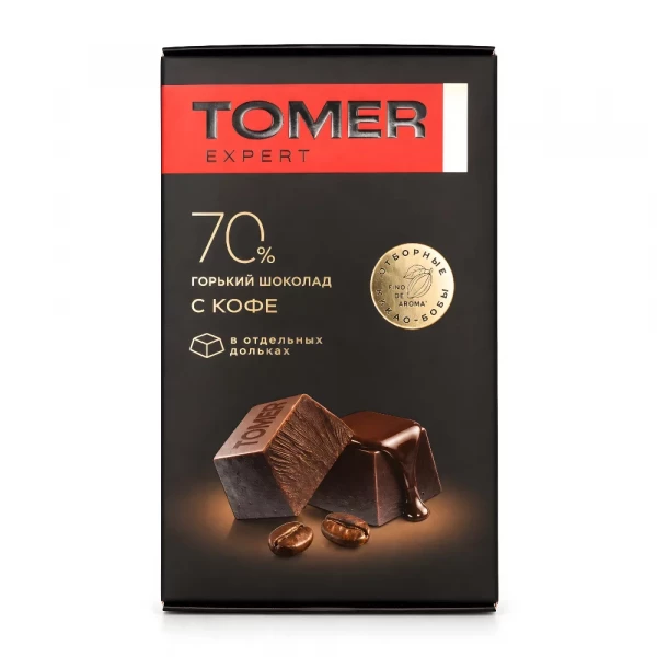 №1 Фабрика Томер  Горький (70%) шоколад с КОФЕ, 90г  в Ростове-на-Дону